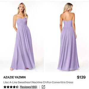 Azazie Lavender Chiffon Gown